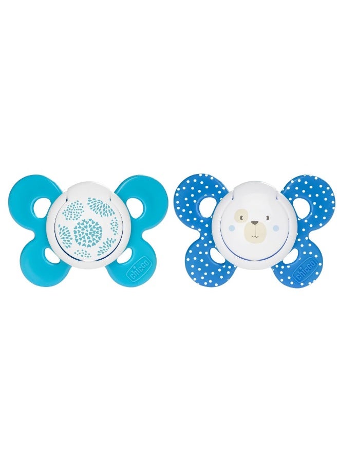 شيكو Chicco PhysioForma Utra Ergonomic Pacifier for Babies (6-16 Months) (1 Pc) (Any Colour) | Baby Teether/Soother with Unique Shape to Support Baby's Breathing | Soft Silicon Material | BPA Free (Blue) - Image 1